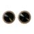 Estetica Antique Silver Black Stud Earrings For Women | Glass Stone Studded Designer Studs | Trendy Metal Stud Earrings | Women Earring | Girl Earring Pack Of 1