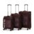 V Lite – Moscow Combo Set of 3 (Small + Medium + Large) Softside Trolley Bag, Cabin 20″ + Check-in 24″&28″ Expandable Suitcase Travelling Luggage with Anti-Theft Zippers (Berry Brown)