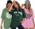 London Hills Cotton blend Half Sleeve Women Oversized T-Shirts Multicolor Pack of 3 Light Green, Dark Green, Pink