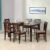 @home By Nilkamal Alice 6 Seater Solid Wood Dining Table Set with 6 Chairs for Kitchen & Dining Room(Melamine Finish, Antique Cherry)
