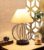 tu casa Metal-Iron Table Lamp with Holder, White, Off White