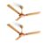 LONGWAY Starlite-1 P2 1200 mm/48 inch Ultra High Speed 3 Blade Anti-Dust Decorative Star Rated Ceiling Fan (Golden Beige, Pack of 2)