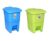 Aristo Plastic Biomedical Waste dustbin with Step-On Pedal 12 LTR Green & Blue (Combo)