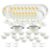 La Opala Diva Classique Collection Opal Glass Crockery | for Family of 8 | Dinner Set 61 pcs Yellow Daisy | Plates & Bowls for Dining | Microwave Safe | 100% Vegetarian | Extra Strong | White