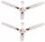 Candes Lynx Ceiling Fans for Home 1200mm / 48 inch | BEE 3 Star Rated, High Air Delivery, Noiseless & Energy Efficient | 1+1 Years Warranty | Ivory, Pack of 2