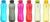Amazon Brand – Solimo 1000 ml Plastic Water Bottle | Set of 6 |Multi Color