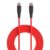 Portronics Silklink 60W PD Type-C to Type C Fast charging Cable for Type C Smartphone and Devices,Premium Silicon Cable, 1M(Red)
