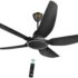 KUHL Brise E4 Stylish Power Saving 5 Star 1400 mm 4 Blade Ceiling Fan(BLDC Motor with Remote | Black | Pack of 1)