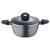 Bergner Orion NonStick 24 cm Casserole/Soup Pot, Glass Lid, 3.9 L Capacity, for Biryani/Pulao, Textured Soft Touch Handles, Granite Finish, Induction Bottom, 1-Year Warranty by Bergner