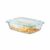 SignoraWare Lock N Store Borosilicate Glass Rectangle Container | Leakproof | Microwave, Oven & Dishwasher Safe | Direct Fridge to Oven | Heat Resistant | Food Storage | Stackable (640ml | Clear )