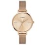 TIMEX Analog Watch for Women with Rose Gold Round Dial & Rose Gold Stainless Steel Bracelet Band Water Resistant Women’s Wrist Watches – TWEL155SMU06