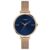 TIMEX Analog Watch for Women with Blue Round Dial & Rose Gold Stainless Steel Bracelet Band Water Resistant Women’s Wrist Watches – TWEL155SMU07