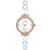 TIMEX Analog Watch for Women with Mother of Pearl White Round Dial & White Ceramic Bracelet Band Water Resistant Women’s Wrist Watches – TWEL15700
