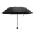 Kuber Industries 3 Fold Manual Umbrella | Windproof, Sunproof & Rainproof | with Polyester Canopy, Sturdy Steel Shaft & Wrist Straps | Easy to Hold & Carry | Umbrella for Women, Men & Kids |Black