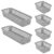 RATAN PLASTICWARE Diana Tray Baskets Pack of 6 (Small X 4+Narrow X 2) – (Grey) | Desk Basket/Organizers for Stationery, Jwellery, Tools, Cabinet organizer for Bedroom or Washroom, Kitchen, Office