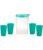 HOMETALES Plastic Fridge Jug & Glasses Sets (Pack of 5), Green Colour