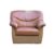 Used Leather Armchair, 70 cm x 80 cm, Brown
