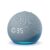 Amazon Echo Dot 4th Gen with clock | Smart speaker with powerful bass, LED display and Alexa (Blue)