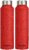 Amazon Brand – Solimo Stainless Steel Fridge Water Bottle | 1000 ml | Textured Red Finish (Set of 2)