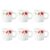 Larah By Borosil Red Carnation Opalware Mug Set (White) – 6 Pieces, 180 Milliliter – 180 Ml