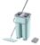 Stellix Moppers For Cleaning Floor| Mop Bucket For Home & Kitchen| Flat Mop With Telescopic Mopping Stick| Floor Cleaners Pocha Mob For Wet & Dry Cleaning Supplies With 2 Microfiber Pad| Small Green