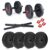 Protoner PVC DM 4-40 Kg Dumbbells Set and Fitness Kit for Men and Women Whole Body Workout (4 kg (1 kg x 4), Black & Red)