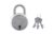 HINDSON India Round 50mm Lock | Metal Body | Double Locking | 6 Steel Lever | 3 Silver Keys | Silver Finsih | Small Padlock