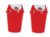 ARISTO Swing Lid Dustbin with Metal Side Handle 32 ltr Red/Red (COMBO)