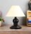 tu casa Table Lamps Black Metal Base with Off-White Cotton (Off-White) Shades for Home Décor, Bedrooms, Living Room, Gifting, Diwali Decoration, Dining Space, Study Room, Restaurants (H-10)