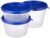 Amazon Brand – Solimo Nestable & Stackable Polypropylene Container Set, Round, Set of 3, Blue