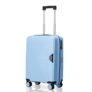 HRX Parabola Cabin Size Light Blue Polypropylene Hard Shell Suitcase – Premium Travel Trolley Bag with 8 Spinner Wheels, Number Lock & Water Resistant Body