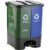 Nayasa Plastic 2 In 1 Dustbin Big | 33 Liter | Pedal Dustbin | With Lid and Detachable Bin | Garbage Waste Bin with Handle | Dustbin for Kitchen-Bathroom | Wet & Dry Waste Bin | Green & Blue
