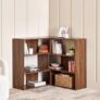 Home Centre | Addison Open Book Shelf | Engineered Wood | Brown | 1 Year Warranty