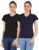 Ap’pulse Women’s T-Shirt (Pack of 2) (AP-WM-VN-1154-CMBT_RBLUE_LILAC-S_Navy Blue & Black_Small)