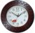 Oreva Plastic Wooden Look Designer Wall Clock (32 x 32 x 4 cm, Brown Red, AQ 5927)