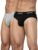 Levi’s Men’s Cotton Style #002 Classic Regular Fit Solid Brief (Pack of 2) (#002-BRIEF-LT GMEL/BLK-P2_Lt. Grey Melange,Black_M)