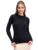 Black Rib Full Sleeves High Neck Sweater