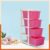 Bathla STOMO 4XL Drawers Multi-purpose Modular Storage for Home, Kitchen & Office | Easy to Move with Trolley Wheels | Chest of Drawers | Pink (Plastic)