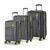 Safari Zany Recessed Tsa Lock, 8 Wheels, Hardside (Cabin & Check-in) Polycarbonate Trolley Spinner Luggage Set of 3, Black Color 55Cm, 67Cm & 78Cm, Small, Medium, Large
