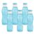 MILTON Ace Flip Plastic Water Bottle Set of 6, 1 Litre Each, Blue | Sports | Gym | Home | Kitchen | Travel Bottle | Hiking | Treking | Reusable