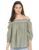 Marks & Spencer Pure Cotton Embroidered Off The Shoulder Blouse T415182WKHAKI (XL)