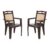 Nilkamal Plastic Chair for Living room with Arm |Set of 2 | 3 Year Warranty | For Home, Living Room, Outdoor | Brown & Beige Colour | CHR2197