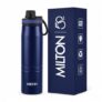 Milton Sparkle 600 Thermosteel Water Bottle with Easy Sip Cap and Handle, 620 ml, Vacuum Insulated Stainless Steel, Hot and Cold, On The Go Bottle for Office College, Blue