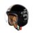 Studds Jet 50 Open Face ISI Certified Helmet | Lightweight with Chopper Visor & Stainless Steel Buckle Black – Grey – L