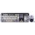 ZEBRONICS Companion 301 2.4GHz wireless keyboard & mouse combo with UV Printed, Retro style keys, 104 + 12 Integrated Multimedia Keys, 1600 DPI, High Precision (Black + Grey)