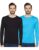 Amazon Brand – Symbol Men’s Solid Regular T-Shirt (Pack of 2) (SS19MNTEE04-3_Black & Blue Lagoon_XL)