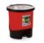 ARISTO Unique Modern Plastic Pedal Dustbin 8.0 LTR (Red)