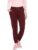 Macrowoman Active Plain Pants for Women in Cotton Rich Fabric, Low Waist Women’s Trousers with Front Pockets for Gym, Yoga & Leisure, Jester Red, S, Pack of 1