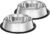 Amazon Basics Stainless Steel Pet Feeding Bowls for Dogs and Cats | Set of 2 | 700 ml Each | Dry Kibble, Wet Food, Water Bowl | No-Tip, Non Sliding Design | Dishwasher Safe