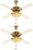 Usha Fontana Orchid 1280mm Ceiling Fan with Decorative Lights (Gold Ivory) Pack of 2